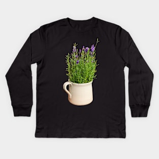 Lavender Plant in a Jug Photo Kids Long Sleeve T-Shirt